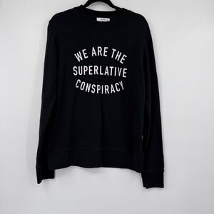 WeSC‎ Men's M Black Crewneck Cotton Hipster Grunge Skater Stockholm Sweden